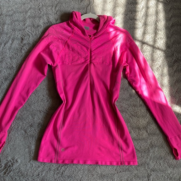 ATHLETA pink half zip up top size XL fits a M - Picture 1 of 7